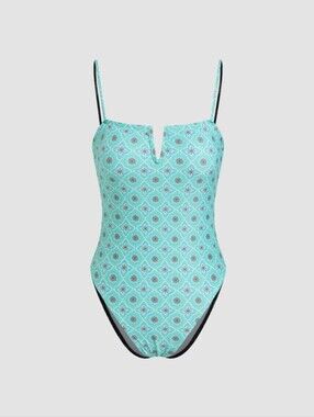 Cider Shaping Floral V Wired One Piece Swimsuit